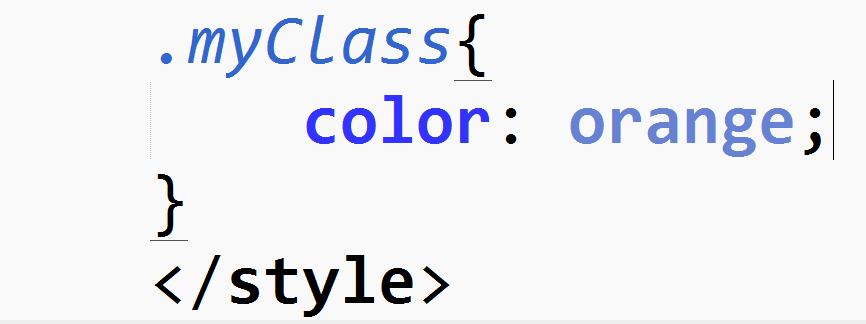 class style sheet